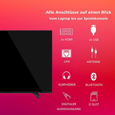 TELEFUNKEN 50 Zoll Fernseher Fire TV (4K UHD Smart TV, HDR Dolby Vision, Dolby Atmos, Triple-Tuner) XU50FO754S