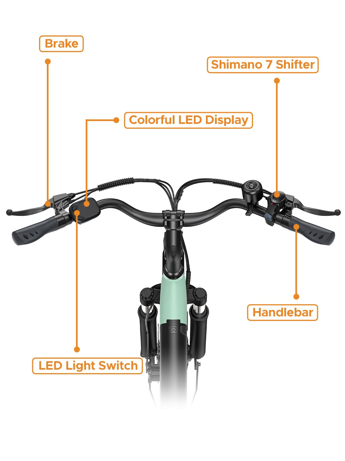 Fafrees HillMiles E-Bike 26 Zoll, Elektrofahrrad mit 36V 13AH Akku, Stylisch und Leicht Citybike bis zu 100KM Elektrofahrräder, MileCity 1 (Grün)