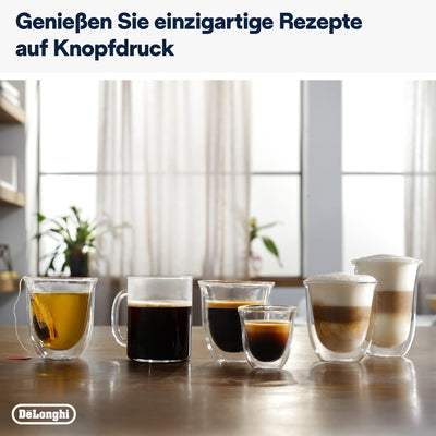 De'Longhi Magnifica Evo ECAM 292.81.B Kaffeevollautomat mit LatteCrema Milchsystem, 7 Direktwahltasten für Cappuccino, Espresso und weitere Kaffeespezialitäten, 2-Tassen-Funktion, Schwarz