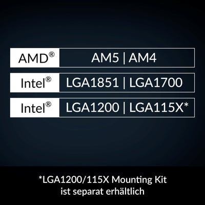 ARCTIC Liquid Freezer III 360 - Wasserkühlung PC, AIO CPU Wasserkühler, Intel & AMD, effiziente PWM-gesteuerte Pumpe, Lüfter: 200–1800 RPM, LGA1851 und LGA1700 Contact Frame - Schwarz