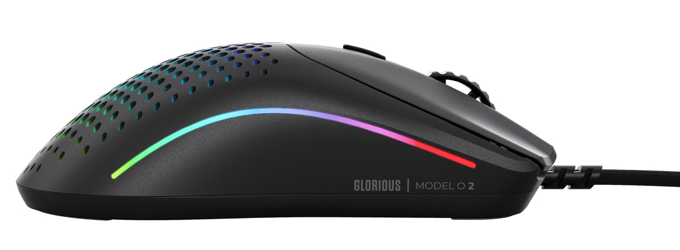 Glorious Gaming Model O 2 Wired Gaming Mouse – ultraleichte 59 g, FPS, 26.000 DPI, Motion-Sync, auf 80 Mio. Klicks ausgelegte Schalter, 6 programmierbare Tasten, beidhändig, RGB, PTFE-Füße – Schwarz