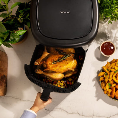 Cecotec Heißluftfritteuse ohne Öl, 6 L mit Zubehör Cecofry Bombastik 6000 Full, 1700 W, PerfectCook-Technologie, Einstellbare Temperatur und Zeit, Touch-Steuerung, 12 Modi