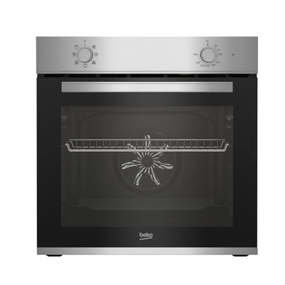 Beko BBIE12000X b100 Einbaubackofen, 66 l Volumen des Garraums, Multifunktionsofen mit 5 Heizarten, AeroPerfect, SteamShine+ Reinigung, Halogenbeleuchtung, SteamShine, Edelstahl