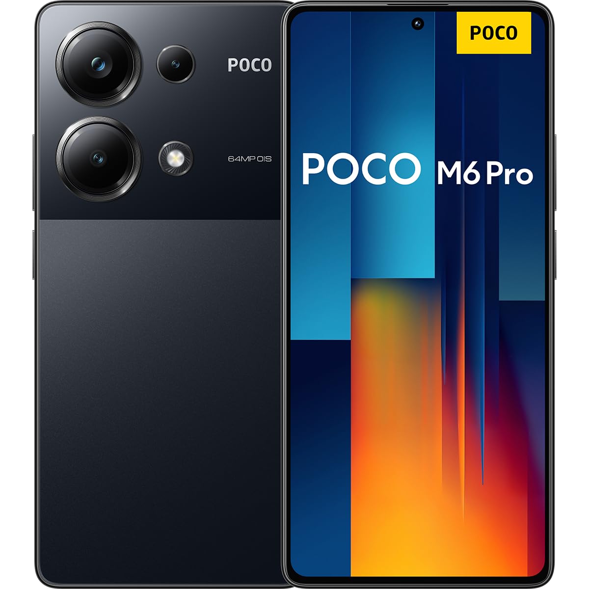 Poco M6 Pro Smartphone, 12+512GB Handy ohne Vertrag, 120Hz 6,67" AMOLED DotDisplay, 64MP OIS Dreifach-Kamera, 5000mAh, 67W Turbo-Charge, Dual-SIM, Schwarz (DE Version + 2 Jahre Garantie)