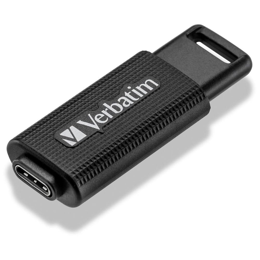 Verbatim Store 'n' Go USB-C Stick, kompakter Speicherstick mit 64 GB Datenspeicher, portabler USB Stick in Schwarz, ideal für Handy, Laptop, PC und Notebook