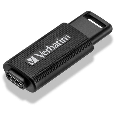 Verbatim Store 'n' Go USB-C Stick, kompakter Speicherstick mit 64 GB Datenspeicher, portabler USB Stick in Schwarz, ideal für Handy, Laptop, PC und Notebook