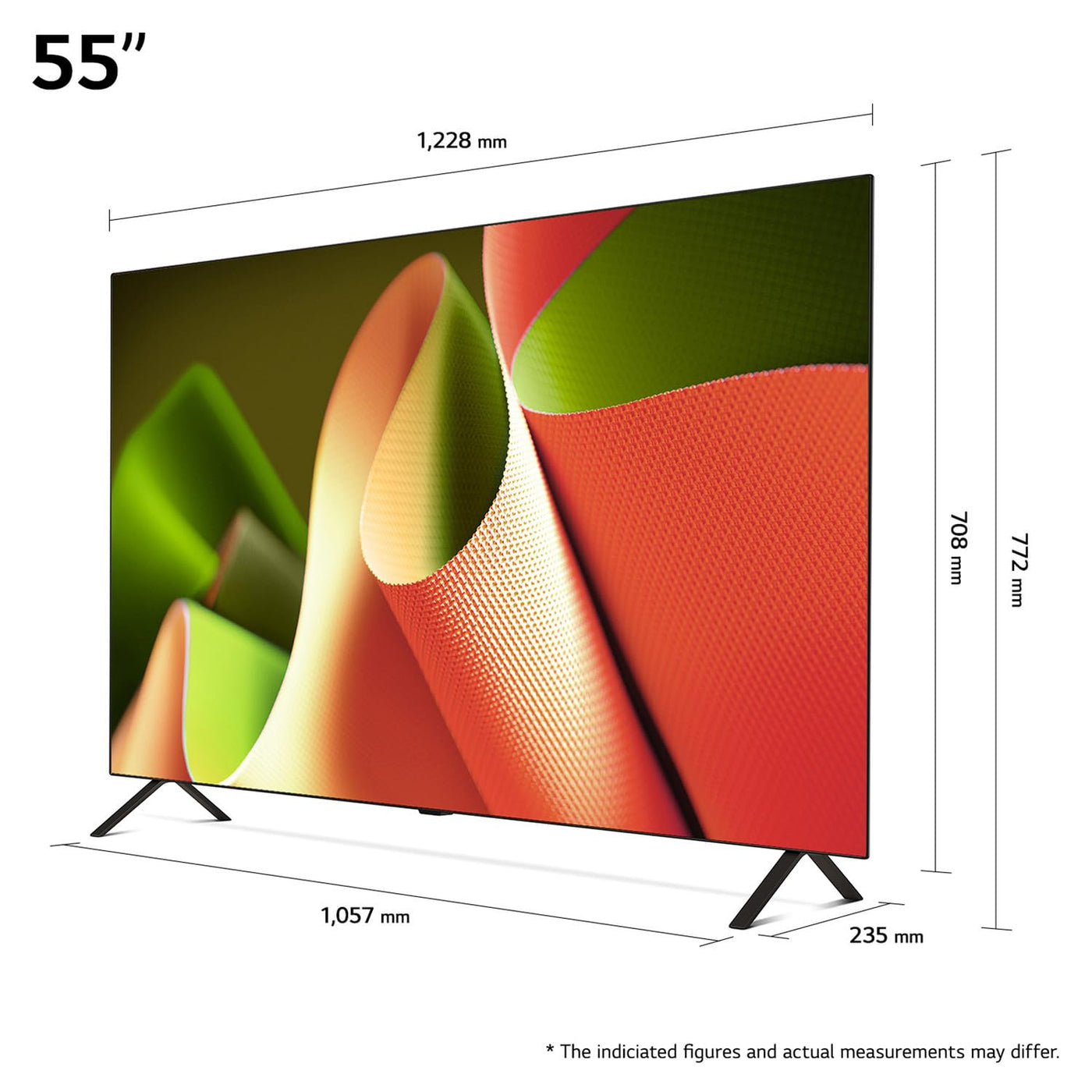 LG OLED55B4ELA TV 139 cm (55 Zoll) OLED Fernseher (α8 4K AI-Prozessor, webOS 24, Dolby Vision, bis zu 120Hz) [Modelljahr 2024]