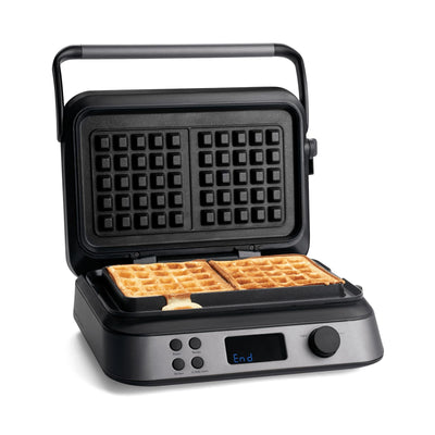 SPRINGLANE Waffeleisen Wanda 1600 W, Doppelwaffeleisen für Belgische Waffeln, Praktische Überlaufrille, Display zur Anzeige der Backfarbe