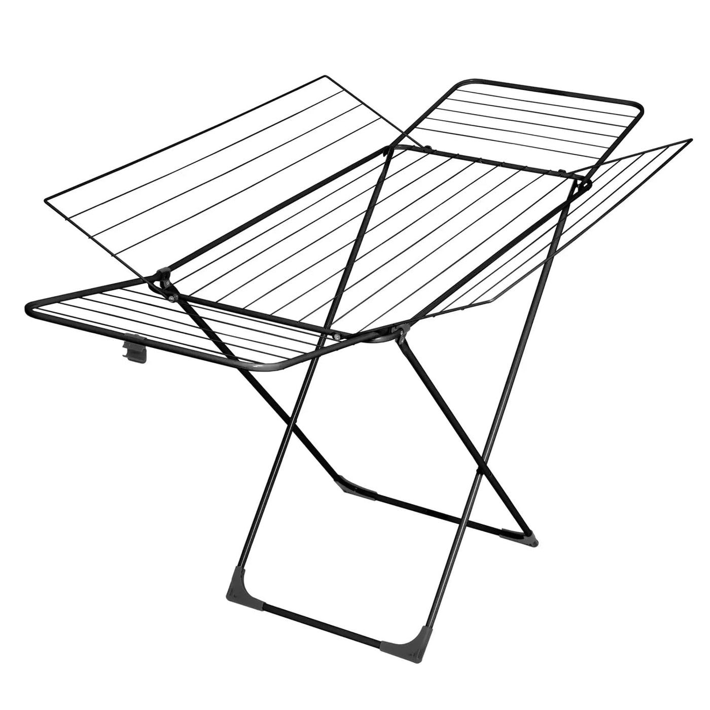 Velkea H300 Faltbarer Wäschetrockner mit 4 Flügeln 26m Trocknungsfläche Wäscheständer Innen Außen Schwarz 183 x 99 x 96 cm bis 22kg