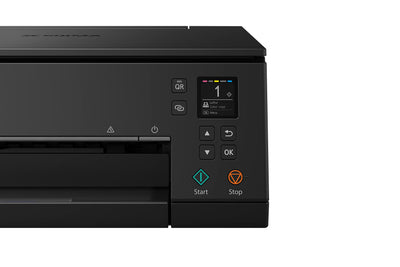 Canon PIXMA TS6350a Drucker Farbtintenstrahl Multifunktionsgerät DIN A4 (Fotodrucker, Scanner, Kopierer, OLED, 4.800x1.200 dpi, USB, WLAN, 5 separate Tinten, Duplexdruck, 2 Papierzuführungen), schwarz