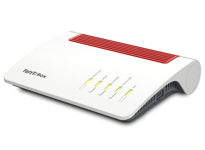 AVM FRITZ!Box 5590 Fiber | Router für einen Glasfaseranschluss (Wi-Fi 6, bis 2.400 MBit/s (5 GHz) und 1.200 MBit/s (2,4 GHz), WLAN Mesh, DECT-Basis, 2,5-Gigabit-LAN-Port, geeignet für Deutschland)