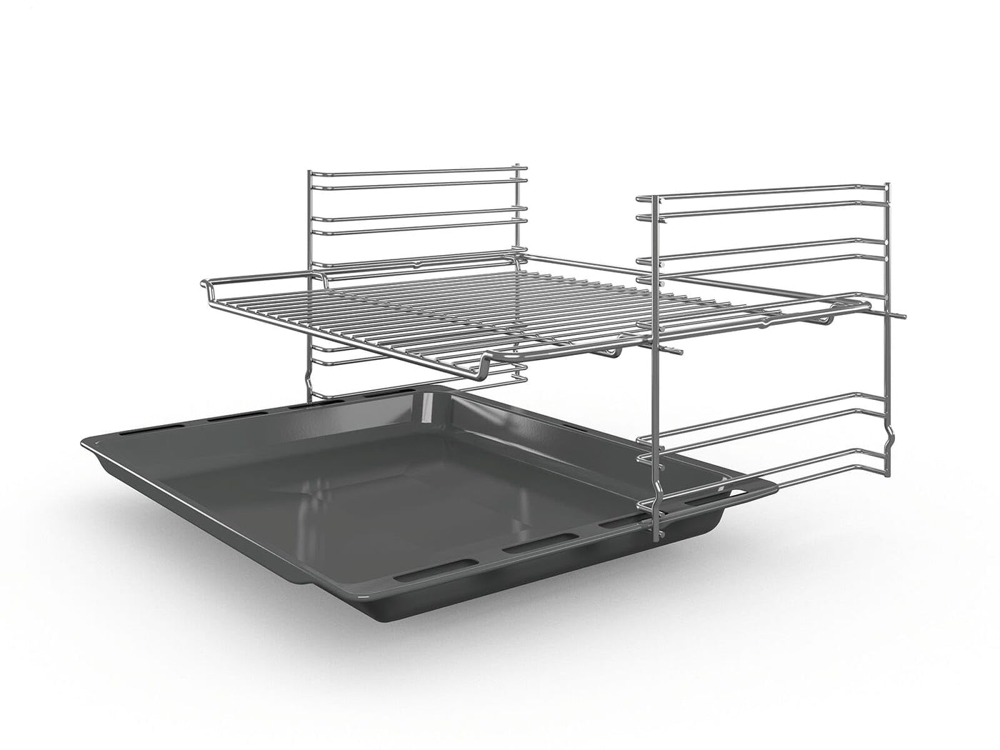 Bosch HBF133BR0 Serie 2 Einbau-Backofen, 60 x 60 cm, EcoClean Direct Reinigungshilfe, 3D Heißluft Backen auf 3 Ebenen, LED-Display, Schnellaufheizung, Kindersicherung, Schwarz, Updated