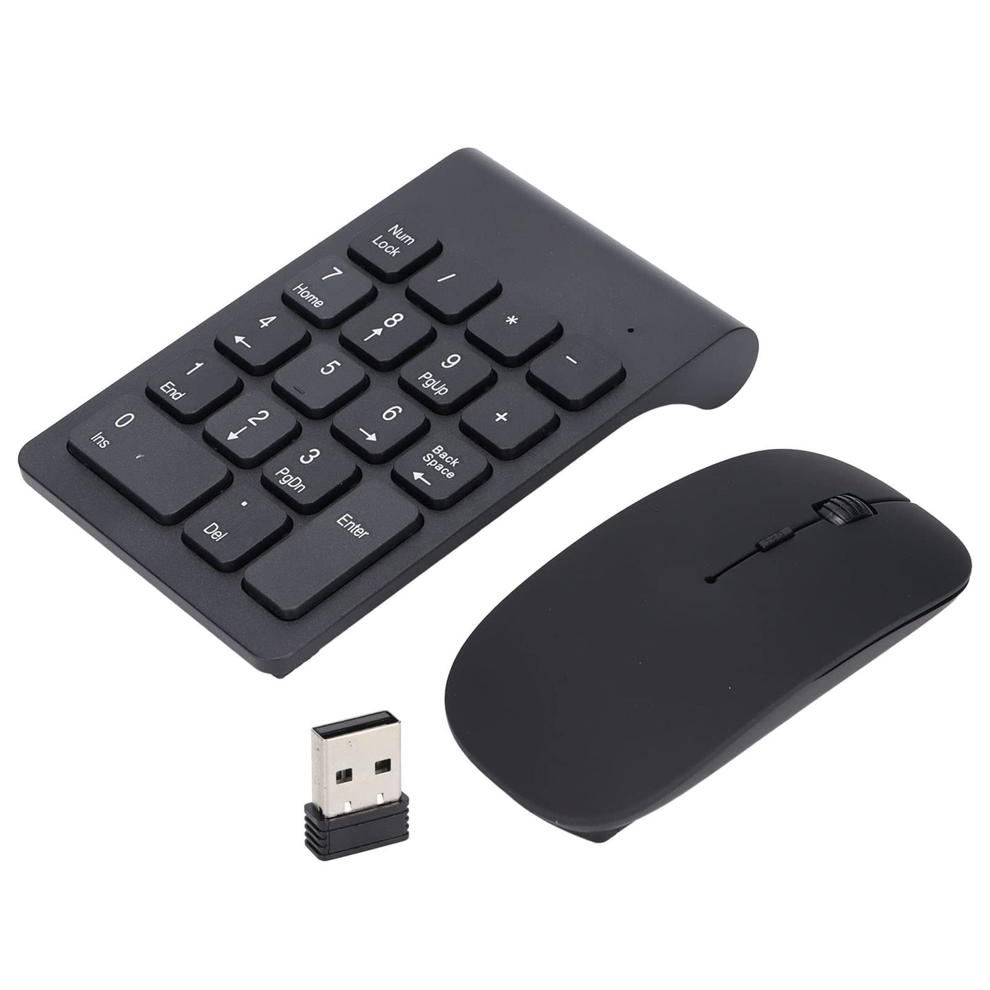 Pavé numérique et souris sans fil rechargeables, pavé numérique et souris combinés sans fil, pavé numérique USB ultra fin portable 2,4 GHz et souris combinés pour ordinateurs portables Windows