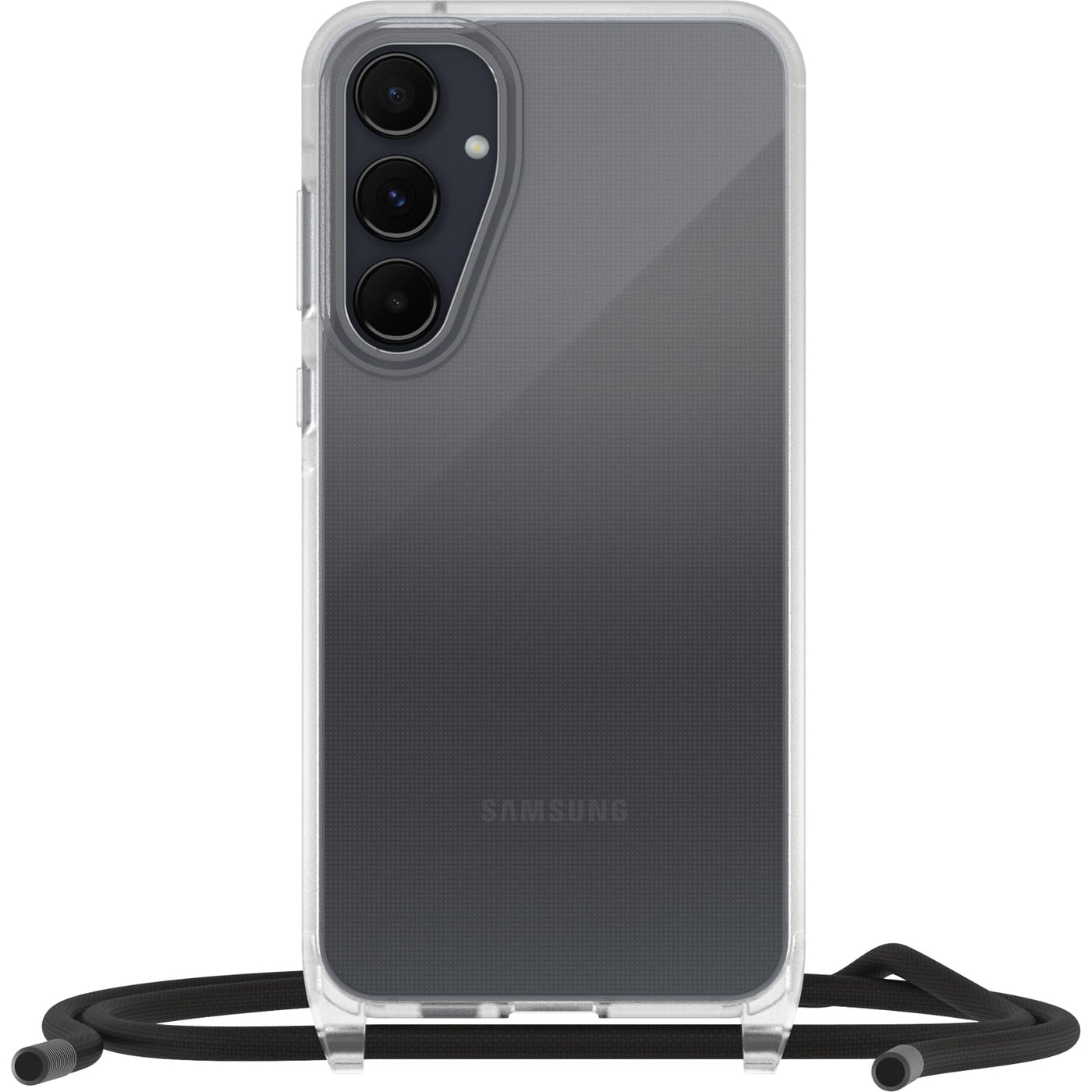 OtterBox React Necklace Hülle für Samsung Galaxy A55 5G, ultraschlanke, schützende Hülle mit Verstellbarer und Abnehmbarer Handykette, Getestet nach Militärstandard, Transparent