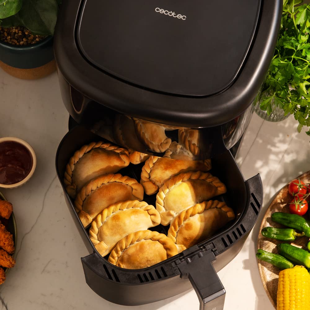 Cecotec Heißluftfritteuse ohne Öl, 6 L mit Zubehör Cecofry Bombastik 6000 Full, 1700 W, PerfectCook-Technologie, Einstellbare Temperatur und Zeit, Touch-Steuerung, 12 Modi