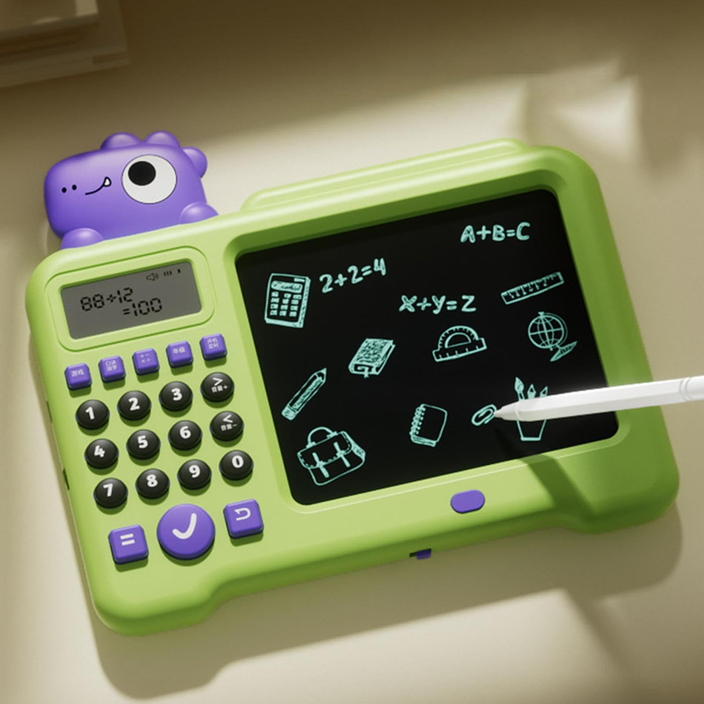 Dreuhuing LCD-Schreibtablett für Kinder, Handschriftspielzeug für Kinder - LCD-Zeichen- und Schreibtablett 2-in-1-Elektrospielzeug - National Learning Zeichenblock, Lernspielzeug, löschbares