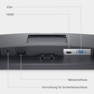 Dell SE2422HX 24 Zoll Full HD (1920x1080) Monitor, 75Hz, VA, 5ms, AMD FreeSync, HDMI, VGA, 3 Jahre Garantie, Schwarz