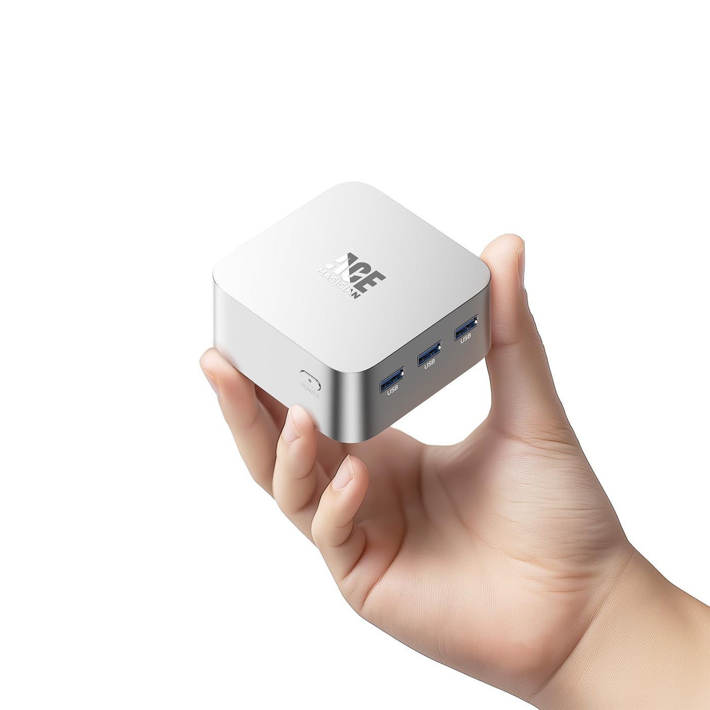 ACEMAGICIAN T8Plus Mini PC,12th Gen Ιntel Alder Lake N100 Mini PC (bis zu 3,40 GHz),12GB LPDDR5 256GB M.2 SSD Pocket Mini PC mit W11 Pro l Dual RJ45 | 4K HDMI*3 | WiFi 5 für Zuhause/Büro/Schule