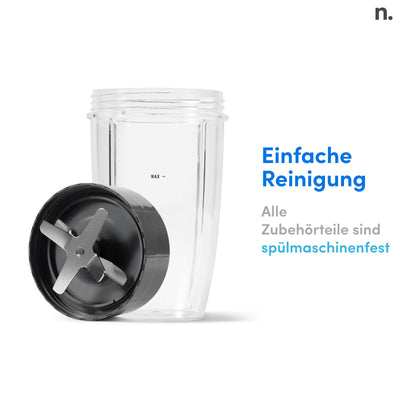 nutribullet Pro, 900 Watt Leistung, Einfach und schnell in der Anwendung, Kompakt, Leicht zu reinigen, Mit 700 ml Becher, Smoothiemixer, Smoothie Maker, Elektrischer Mixer, NB904CP