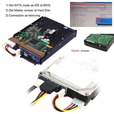 cablecc IDE/PATA 40Pin Festplatte auf SATA Buchse Konverter Adapter PCBA für Desktop & 3.5" Festplatte