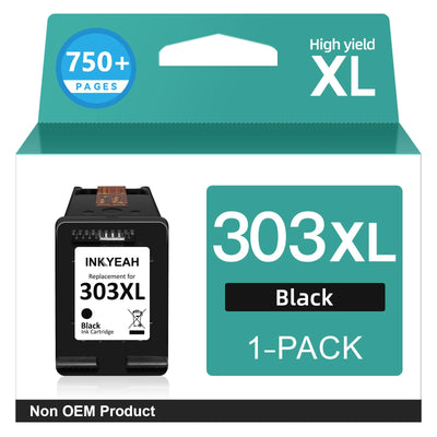 303XL Druckerpatronen Schwarz- 750 Seiten, Kompatibel für Original HP 303 Schwarz 303 Druckerpatronen Schwarz, 303 XL für Envy Photo 7134 7830 6232 6230 7130 6220 6234 7100 7155 7800 7834 7855 Tango X