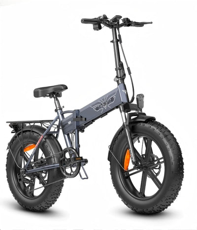 FREEJOYER Klapprad Elektrofahrräder, 20 Zoll Faltbare Elektrofahrrad für Damen und Herren mit 48V13Ah Akku, 25km/h, Ebike Max Reichweite 120 km, ENGWE EP-2PRO(Grau)