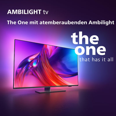 Philips Ambilight TV | 55PUS8808/12 | 139 cm (55 Zoll) 4K UHD LED Fernseher | 120 Hz | HDR | Dolby Vision | Google TV | VRR | WiFi | Bluetooth | DTS:X | Sprachsteuerung | Anthrazitfarbener Rahmen