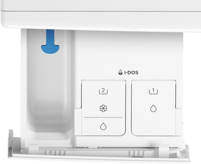 Bosch WGB256A40, Serie 8, Smarte Waschmaschine, 1-10kg, 1600 UpM, Made in Germany, Höchste Energieeffizienz, Iron Assist Dampf zum Entknittern, i-DOS Waschmittel-Dosierung, Mini Load, Nachlegefunktion