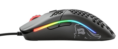 Glorious Gaming Model O- (Minus) Compact Wired Gaming Mouse – Im superleichten Wabendesign mit 58 g, RGB-Beleuchtung, Pixart 3360 Sensor, Omron-Schalter, beidhändig – Mattschwarz