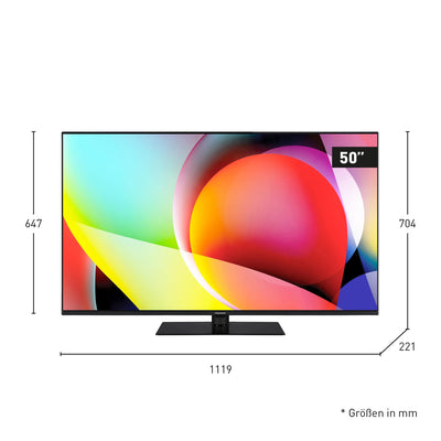 Panasonic TN-50W70AEZ, W70-Serie 50 Zoll 4K Ultra HD LED Smart TV, 2024, Google Assistant, Chromecast, Dolby Vision & Atmos, Gaming-Modus, Bluetooth, für EIN außergewöhnliches visuelles Erlebnis