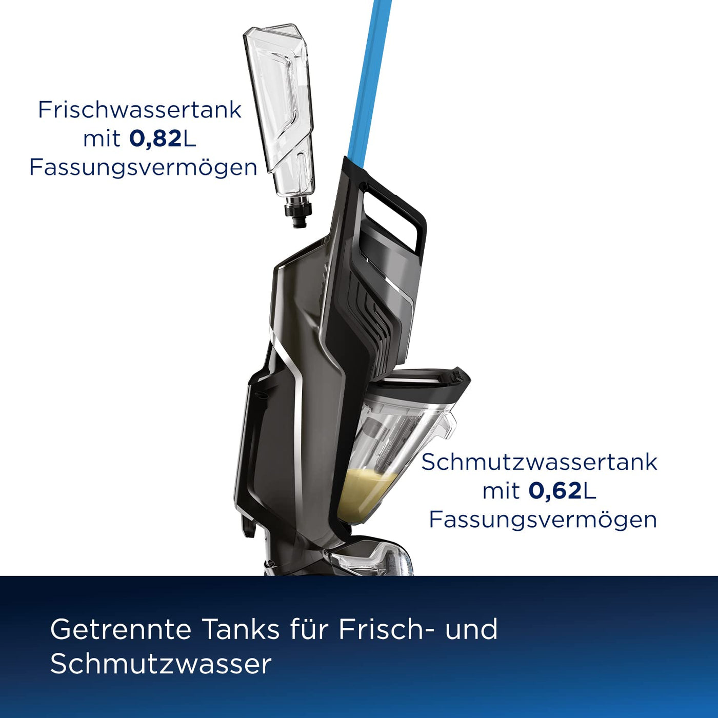 BISSELL CrossWave C6 Cordless, Kabelloser Nass Trockensauger, Saugt, Wischt & Trocknet, Kraftvolle Extraktion von Nasse & Trockene Schmutz, 3-in-1 Waschsauger, Nasssauger, Mehrflächenreinigung, 3566N