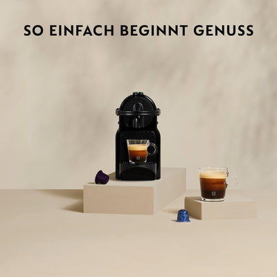 Nespresso De'Longhi EN 80.B Inissia, Hochdruckpumpe, Energiesparfunktion, kompaktes Design, 1260W, 32 x 12 x 23 cm, Dunkle Schwarz