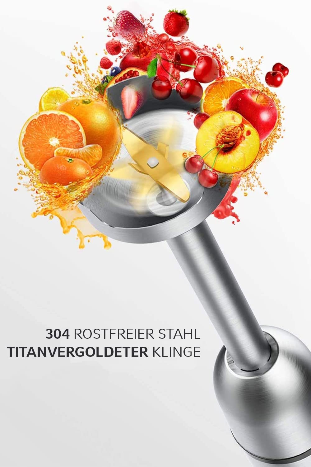 Lehmann Chowmei Stabmixer Set 1200 W | Pürierstab mit Turbofunktion und Geschwindigkeitsregelung | Elektrische Multifunktions Hand Blender | inkl. 6-teiliges Zubehör Set