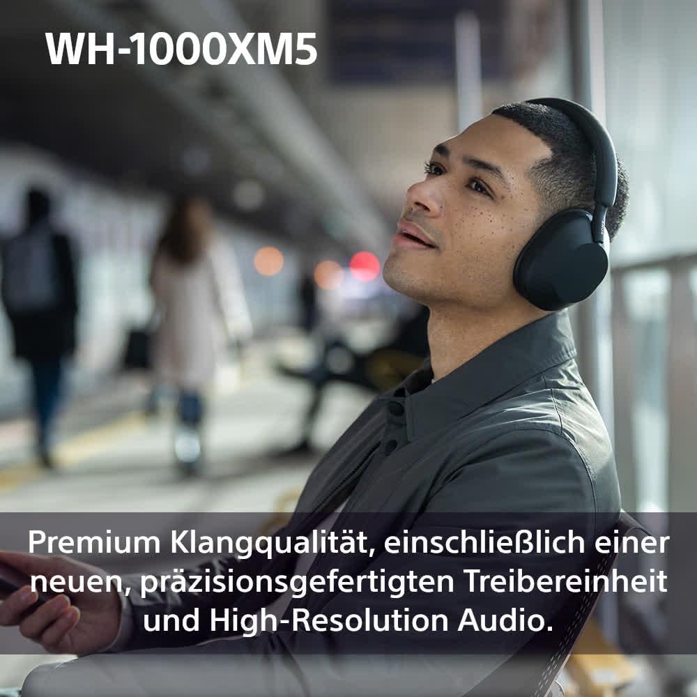 Sony WH-1000XM5 kabellose Bluetooth Noise Cancelling Kopfhörer (30h Akku, Touch Sensor, Headphones Connect App, Schnellladefunktion, optimiert für Amazon Alexa, Headset mit Mikrofon) Schwarz