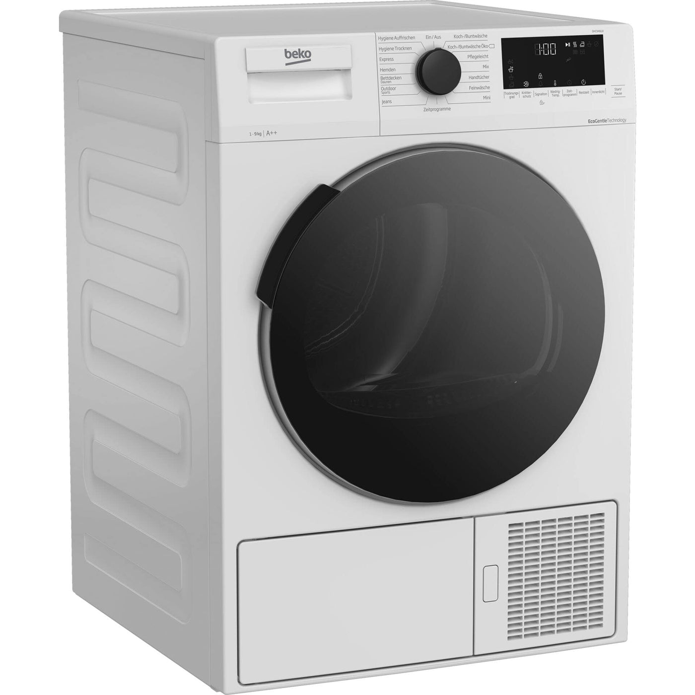 Beko DHC946GX b300 Wärmepumpentrockner, Wäschetrockner, 9 kg, Frontlader, AquaWave Schontrommel, Hygiene Trocknen & Hygiene Auffrischen, 15 Programme, Weiß