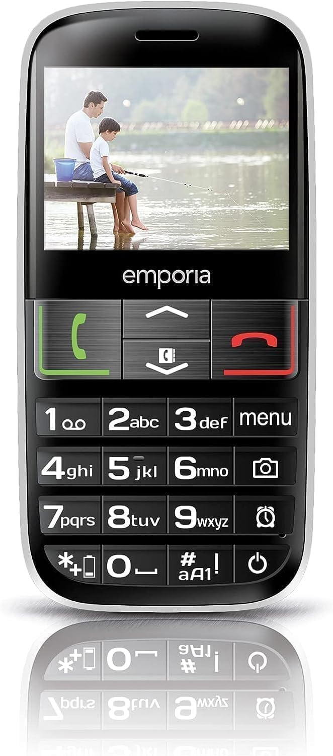 Emporia Euphoria V50 Großtastenhandy (beleuchtete Tasten Seniorenhandy), Schwarz & congstar Prepaid wie ich will- Dein Wunschmix in bester D-Netz-Qualität inkl. 10 EUR Startguthaben.