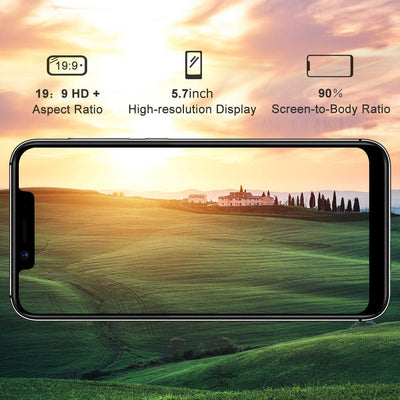 UMIDIGI A3 Pro Smartphone ohne Vertrag günstig 5.7 Zoll Notch Display, Android 9, 5G WiFi Handy 3GB+32GB ROM(256GB erweiterbar), Benachrichtigung LED, Global Version, Dual SIM, 12MP+5M Kamera, Grau