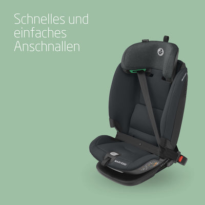 Maxi-Cosi Titan Plus i-Size, mitwachsender Kinderautositz, 15 Monat-12 Jahre (76-150 cm), G-CELL-Seitenaufprallschutz, 4 Liegepositionen, weiche Schaumstoffpolster in Kopfstütze, Authentic Graphite