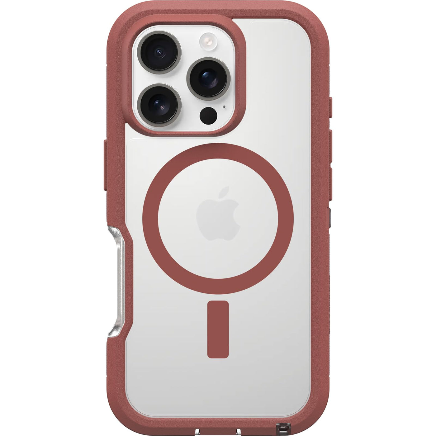 OtterBox Defender Series XT MagSafe Hülle für iPhone 16 Pro, stoßfest, Ultra-robust, schützende Hülle, 7X getestet nach Militärstandard, Transparent/Braun