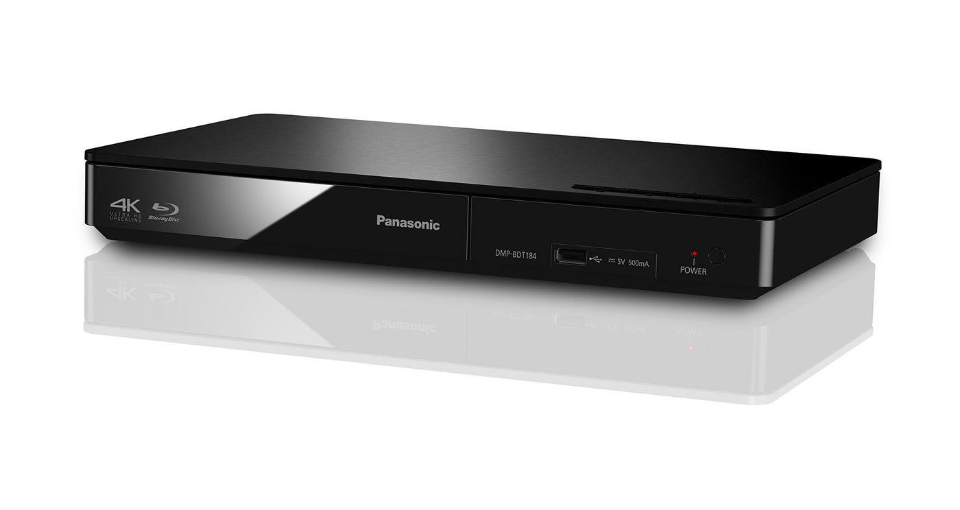 Panasonic DMP-BDT184EG 3D Blu-ray Player (4K Upscaling, DLNA, VoD, HDMI-Steuerung, USB, MKV-Playback) schwarz