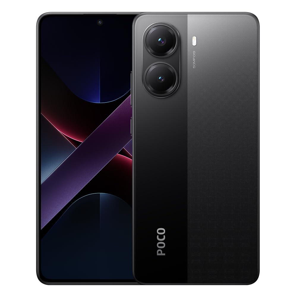 Xiaomi Poco X7 Pro Smartphone, 12+512GB, Schwarz, 50MP Hauptkamera mit OIS, 6000mAh (typ.) Akku mit 90W HyperCharge, IP68, KI-Funktionen (Ladegerät Nicht enthalten)