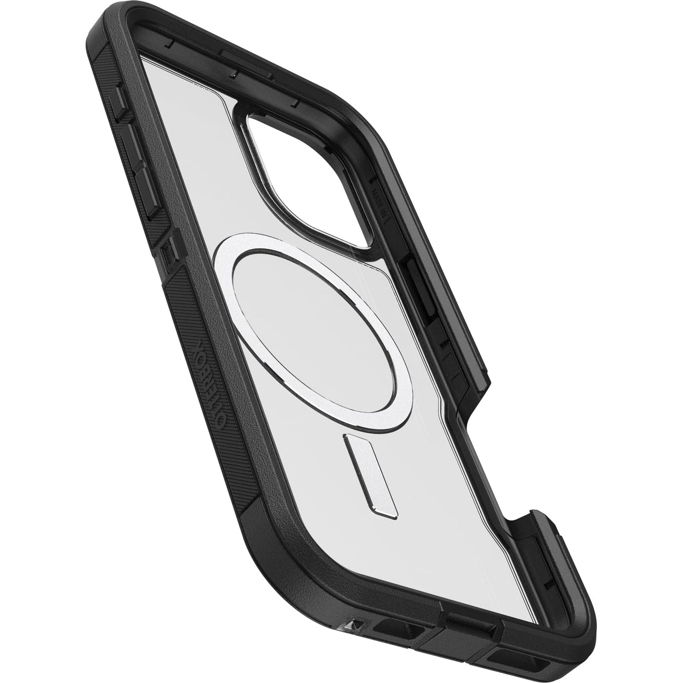 OtterBox Defender Series XT MagSafe Hülle für iPhone 16 Plus, stoßfest, Ultra-robust, schützende Hülle, 7X getestet nach Militärstandard, Transparent/Schwarz, Keine Einzelhandelsverpackung