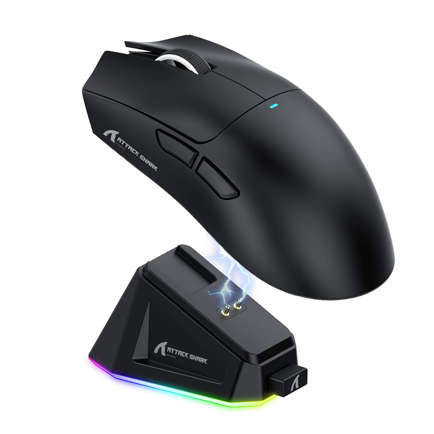 ATTACK SHARK X11 Gaming Mouse mit Magnetic Charging Dock, PixArt PAW3311 Gaming Sensor, BT/2.4G Wireless/Wired Gaming Mouse, 22000 DPI, Office Mice Gamer Mice Mice for Win11/Xbox/PS/Mac (Schwarz)