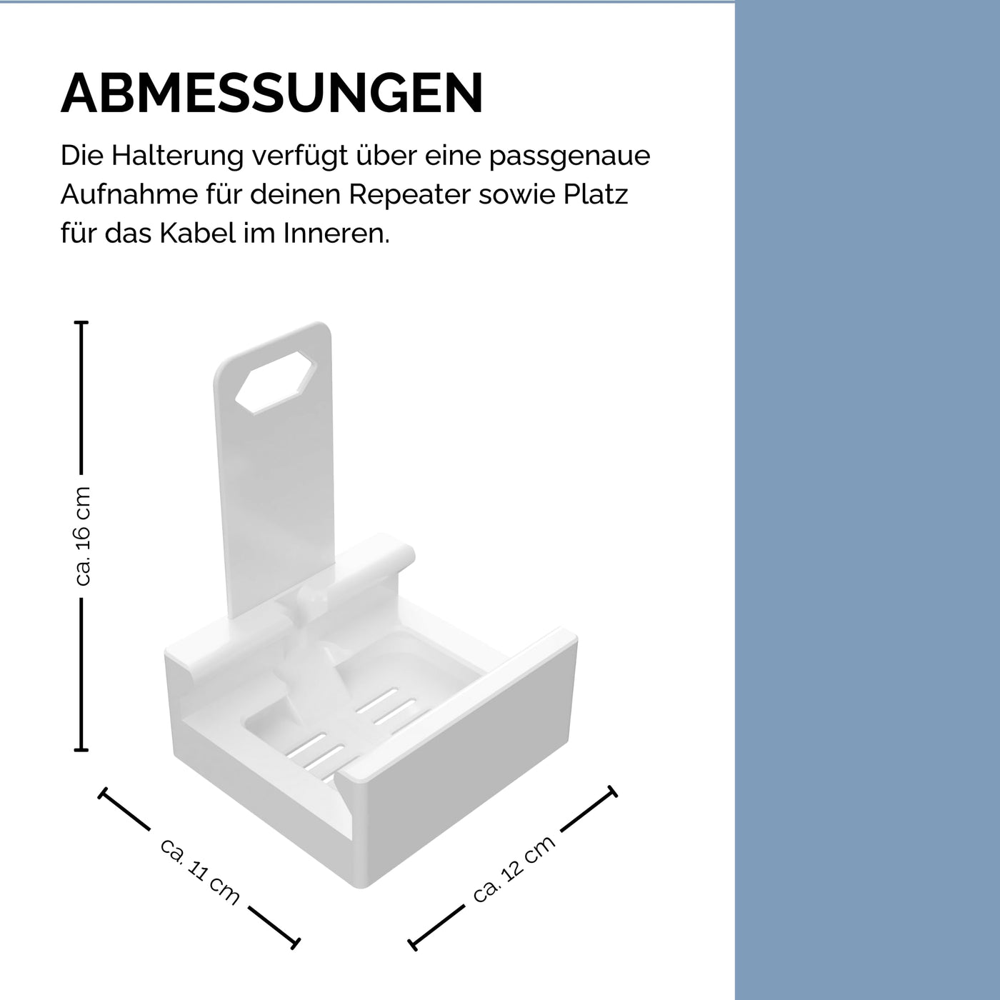 Cleverstation Repeater Wandhalterung Steckdose - für Fritz Repeater 6000 & Repeater 3000 & 3000AX, Steckdosenhalterung, AVM Repeater Zubehör, Internet Verstärker Halterung, Verstärker Steckdose Halter