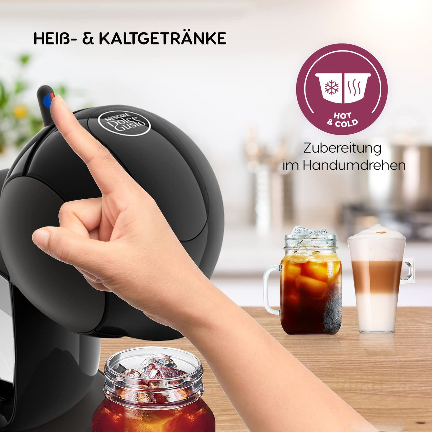 NESCAFÉ DOLCE GUSTO INFINISSIMA TOUCH by KRUPS schwarz automatische Kaffeekapselmaschine