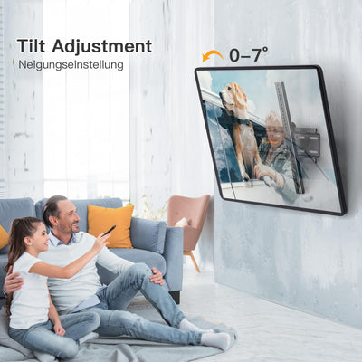 Perlegear TV Wandhalterung, Wandhalterung Fernseher für 26-60 Zoll TV bis zu 52kg, Neigbare TV Halterung Max.VESA 400x400mm