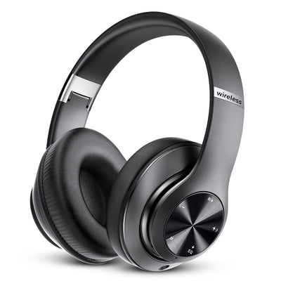 Lankey Sound 9S Kopfhörer Kabellos Bluetooth, Bluetooth Kopfhörer Over-Ear mit 65 Stunden Spielzeit, kabellose Kopfhörer mit 6 EQ-Modi, HiFi Stereo Kopfhörer mit Mikrofon für Handy/PC/Studium, Schwarz