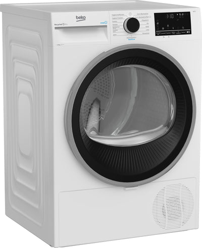 Beko B3T442491 Wärmepumpentrockner 10 kg, SteamCure - Dampffunktion, Allergikergeeignet, Aquawave Schontrommel, Hygiene Trocknen & Hygiene Auffrischen, 15 Programme, Weiß