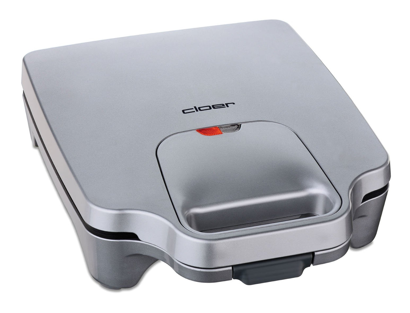 Cloer 6269 Sandwichmaker XXL, 1800 W, für 4 Sandwiches, American Toast, XXL-Füllung, optische Fertigmeldung, Silber