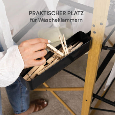 Vitapur Wäscheständer AirPrestige PRO, Ausziehbar, Klappbar, Wäschetrockner mit Mesh-Einsatz, 4 Seitliche Flügel, 4 Rollen mit Feststellbremse, XXL Plus Rack für Balkon